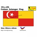 30cm X 60cm Cotton Selangor Flag